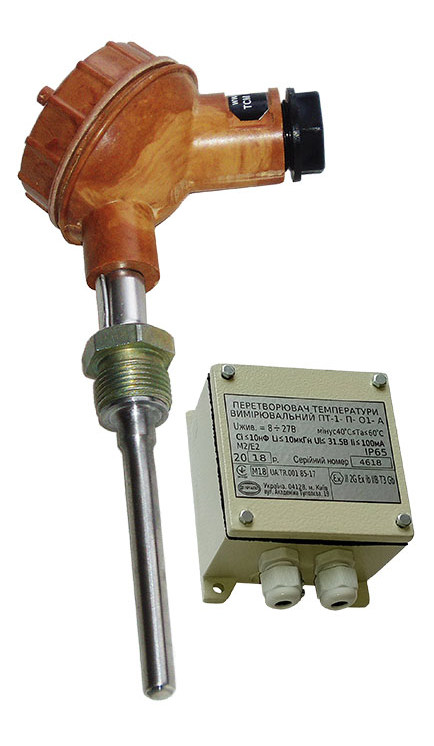 Temperature measuring transducer PT-1-P (body version A )