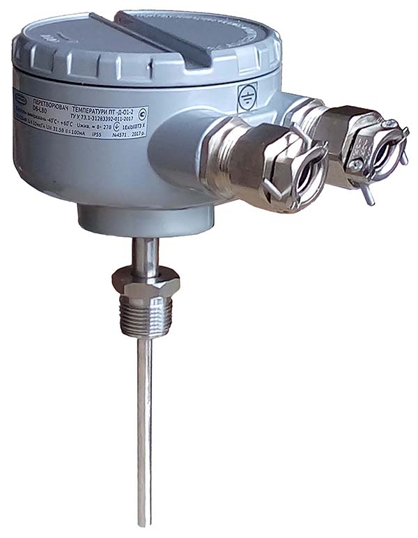 Temperature measuring transducer PT-1-D (body version C )